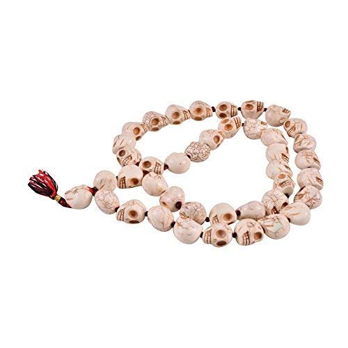 RUDRADIVINE Mens Mund Mala White 14 Mm Bead Nar Mund Skull Mala Kali Poojan Mala Moulted Artificial Bone Skull Mala (B07G7CRJFW) Amazon Price History, Amazon Price Tracker