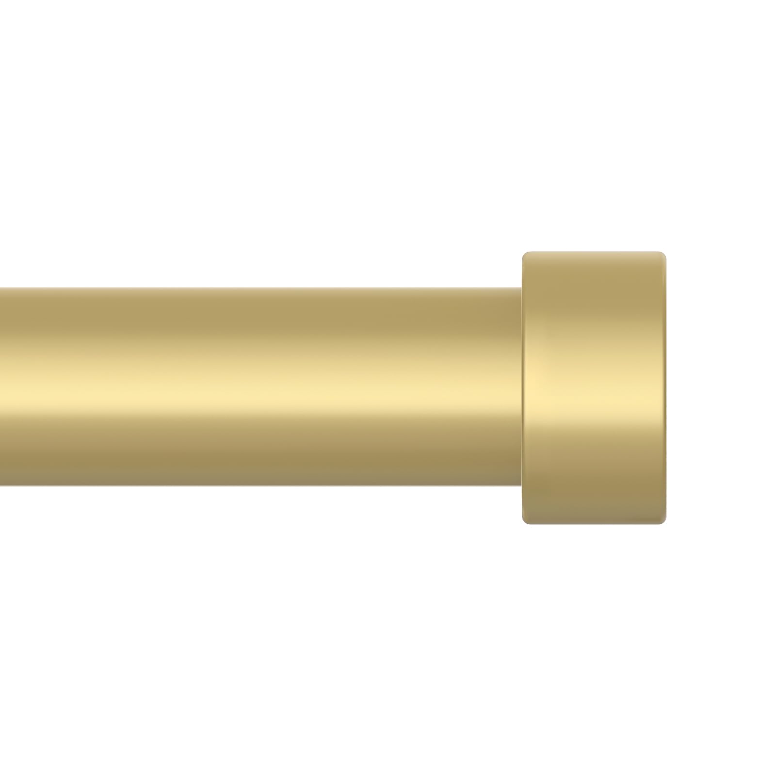 OLV Gold Curtain Rod, 1 Inch Adjustable Modern Curtain Rods for Windows 48 to 84 Inch, Decorative Heavy Duty Window Treatment Rods with End Cap