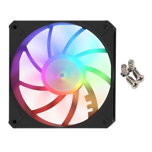 Enfriador de casos plano con iluminación RGB y ventilación silenciosa de alta capacidad para PC