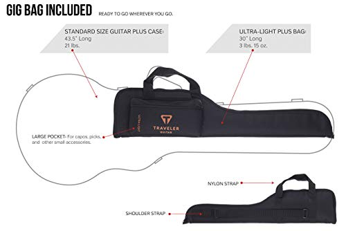 Traveler Guitar Ultra-Light Solid-Body Elektrische Gitaar (ULE TRDG),Torino Rood - Image 7