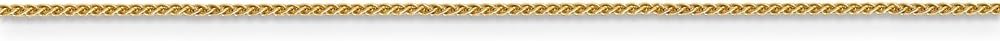 Solid 14k Yellow Gold 0.80mm Spiga Pendant Chain Necklace - with Secure Lobster Lock Clasp