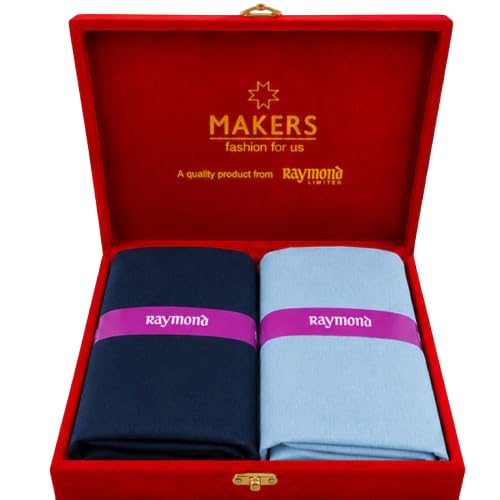 Makers by Raymond Premium Unstitched Fabric Combo for Men | Shirt & Trouser Dress Material Set | Tailoring Collection with Luxury Gift Box-image-16