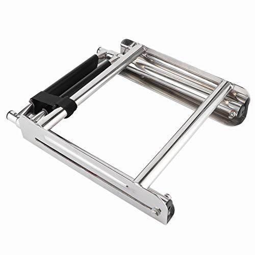 Escalera telescópica para piscina de 2 peldaños acero inoxidable miniatura 5