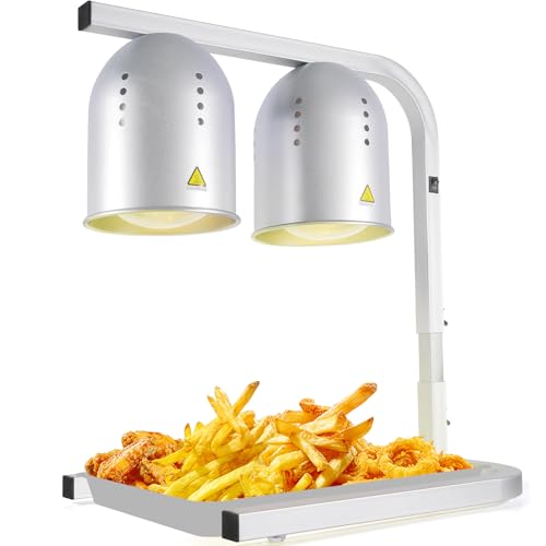 VORIGY Heat Lamp for Food, with Two 250W Bulbs for Fast and Even Heating, Food Heat Lamp with...