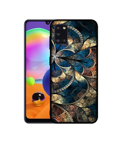 Image of Fractional Pattern Design Premium 2D Printed Metal Back Case Cover for Samsung Galaxy A31 4G