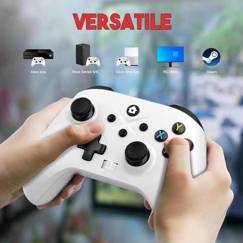 Image of Dinosoo Wireless for Xbox Controller Series X|S One & Windows 10 /11, with Turbo, Macro, Mute Button, Battery, Dual Vibration, White