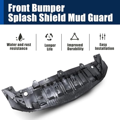 Image of FZJDSD Front Bumper Splash Shield Guard Under Cover Black 1178850036 Compatible with Mercedes-Benz CLA 250 2014-2016