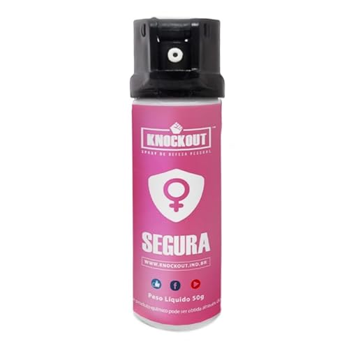 Spray de Defesa Pessoal Knockout Segura 50g - Atuador Preto