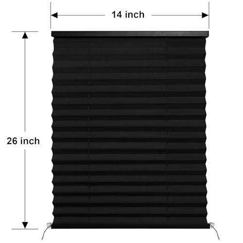 Image of NOVINO RV Blinds for Camper Window,RV Shades Camper Blinds for Travel Trailers,Motorhome Pleated Window Shades-14 W x 26 inch L