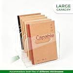 Lovemolly 5-Slot Clear Acrylic Magazine File Holder, Vertical Desk Organizer with Handle – No-Assembly Document Sorter for Office & Home, 7.48 x 10.04 x 6.3 in - Image 6