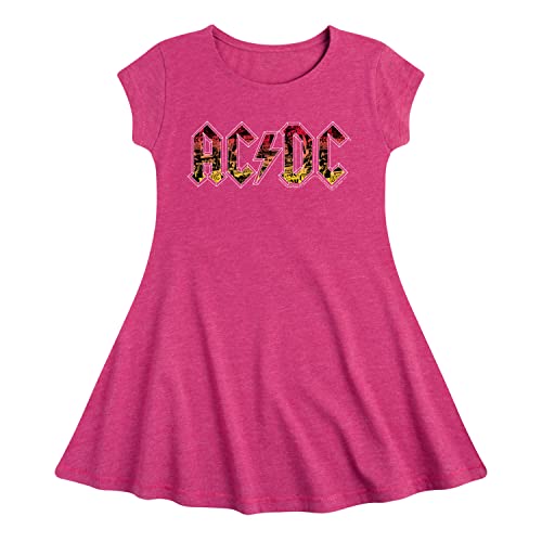 HYBRID APPAREL - ACDC - Poster Texture - Toddler and Youth Girls Fit and Flare Dress