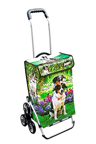 James® Einkaufswagen Design Amy, moderner Einkaufstrolley, bunter Lifestyle Trolly, Rollkoffer für Shopping, bis 50kg…