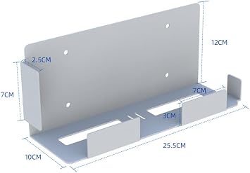Aluminum Wall Mount,Playstation 5 Pro Wall Bracket,PS5 Pro/PS5 Slim/PS5 Wall Mount Bracket Multi-Function Wall Bracket PS5-Slim Space Saving PS5 Slim Shelf Mount