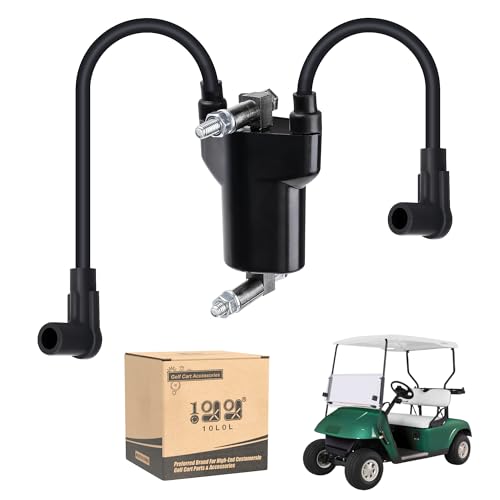 10L0L Upgraded Golf Cart Dual Ignition Coil for EZGO TXT 1991-2002, Medalist, Marathon 4 Cycle Gas, Replace OEM 26652-G01 EPIGC103