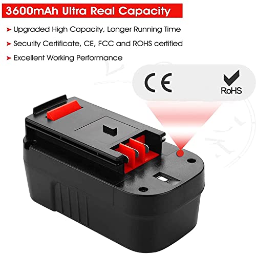 3.6Ah Hpb18 Ni-Mh 18Volt Replacement For Black And Decker 18V Battery Replacement Compatible With Black And Decker 18 Volt Hpb18 Hpb18-Ope 244760-00 A1718 Fs18Fl Fsb18 Firestorm Cordless Power Tools #TOP6