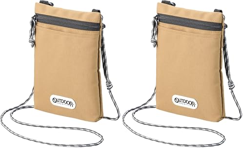 ハクバ OUTDOOR PRODUCTS(アウトドアプロダクツ) スマートフォンポーチ06 ベージュ 斜め掛け スマホショルダー お財布ポーチ ショルダーバッグ AMZODSPP06BE 4977187209198 (× 2)