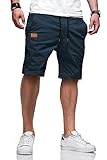 JMIERR Mens Casual Shorts - Cotton Drawstring Summer Beach Stretch Waist Twill Chino Work Dress Golf Shorts with Pockets for Men, US 34(M), S3 Blue