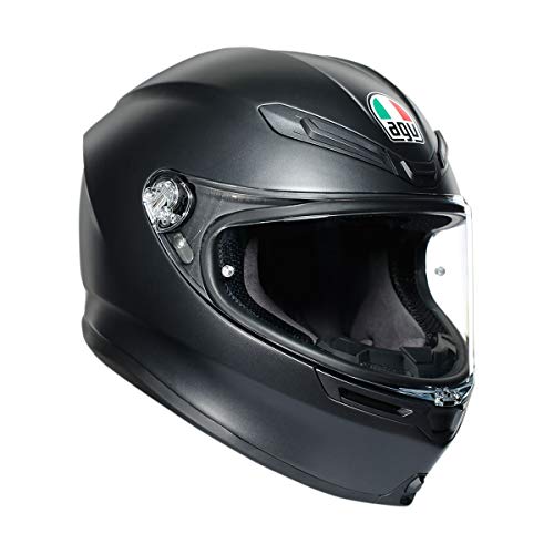 Agv K-6 Solid Adult Street Motorcycle Helmet - Matte Black/Medium/Large #TOP7