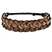 TOECWEGR 5 Strands Synthetic Hair Braided Headband Hairpiece Classic Chunky Wide Plaited Braids ElasticMulti-Color Headband Ladies Beauty Headwear (6#)