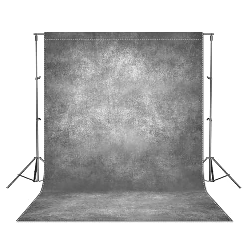Luminora 5x7ft Stoff Grau Abstrakte Textur Fotografie Hintergrund Portrait Fotoshooting Erwachsene Neugeborene Kind Headshot Fotostudio Requisiten Booth...