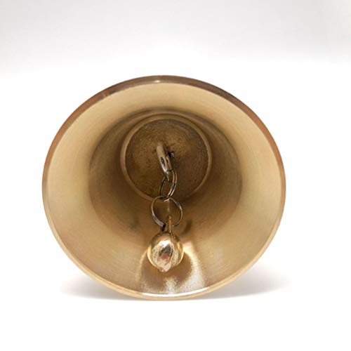 NUOBESTY Christmas Brass Hand Bell Handheld Jingle Bell Santa Claus Hand with Wooden Handle for Christmas Party Wedding Decorations - Image 2
