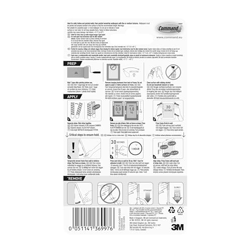 Command Picture Hanging Strips, White, Small - 12 Pairs (24 Strips) Adhesive Strips - for Pictures, Frames, Mirrors, Wall Decor - Damage Free Hanging - Image 12