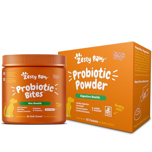 Zesty Paws Probiotic Bites + Probiotic Powder for Dogs