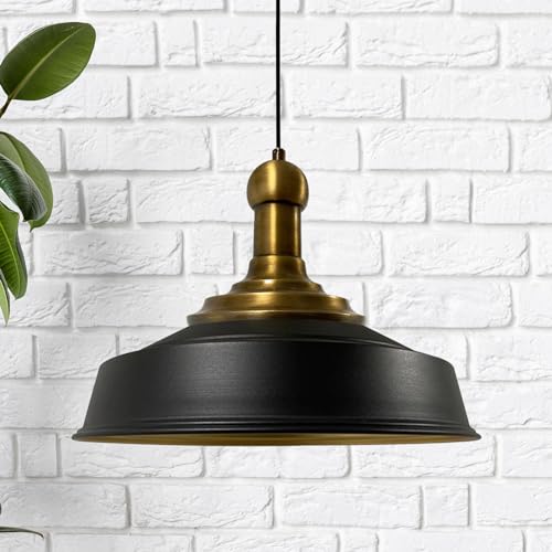 bamyum Long-Knob 41 cm Lámpara Colgante Industrial, Lámpara Colgante de Metal...