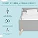 Dream On Me Osko Convertible Toddler Bed Made with Sustainable New Zealand Pinewood in Grey, JPMA & Greenguard Gold Certified, Non-Toxic Finish