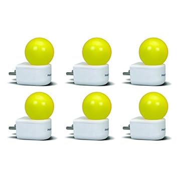 PHILIPS Joy Vision-Plug N Play Coral Rush 0.5W LED Bulb - Yellow, Pack of 6