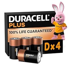Duracell Batterie Plus D (pacco da 4) - Pile Alcaline 1.5V - Fino al 100% di extra durata - Affidabilità per i dispositivi a uso quotidiano - 0% plastica - 10 anni di conservazione- LR20 MN1300