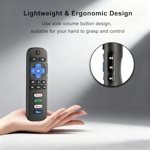 Image of Luyeper Replacement Remote Control for Roku TV | for TCL /Hisense /Onn Roku TVs. No pairing, Instant Use, 4 Shortcut Keys, 1-year Warranty. Not for Roku Stick /Box