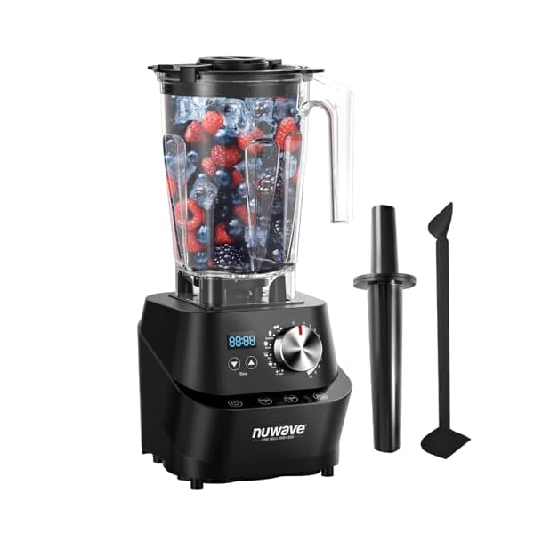 Nuwave Infinity Commercial Blender, Heavy-Duty Smoothie Blender w/ 2.5HP Copper Motor & Laser-Cut Blades, Last 100 Years, Quick Ice Crushing, 64oz Tritan Jar, NSF Certified, 10 Speeds, Self-Cleaning