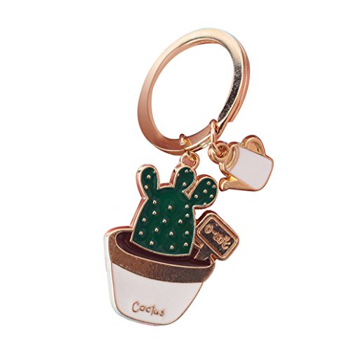Preisvergleich Produktbild yibenwanligod Emaille Kaktus Sukkulente Getopfte Auto Schlüsselanhänger Key Ring Tasche Ornament