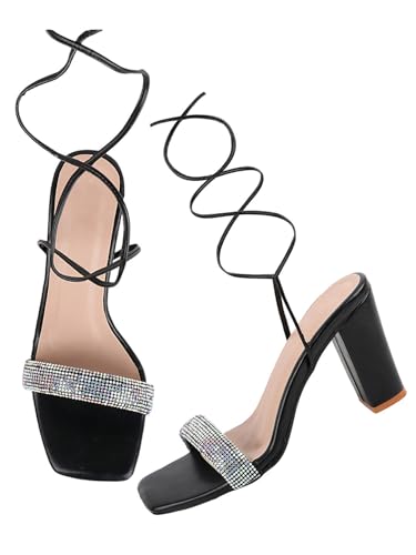 Image of TRYME Alluring and Voguish Block Heel Light Weight Comfortable & Trendy Party Heels for Girls & Women