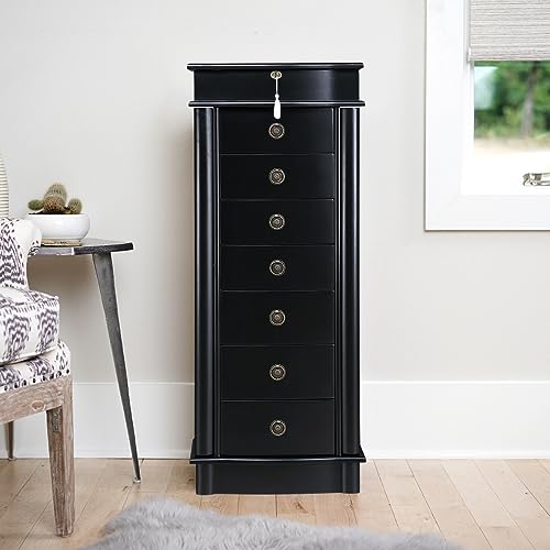 Hives and Honey Noelle Standing Jewelry Armoire, Locking Organizer with