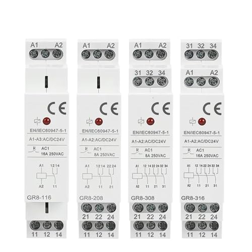 Relé intermedio GR8 modular con interruptor electrónico de tres contactos para cuadros eléctricos