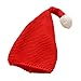 STOBOK Sombrero de Navidad de Niños Gorro de Elfo de Punto con Pompón para Bebés (Rojo)