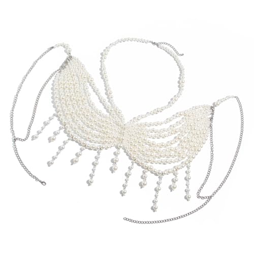 Mehrzweck-Perlen verzierte Körperkette, BH, Strandmode, Schmuck-Accessoire für modische Frauen, Damen, für den täglichen Gebrauch, Kostüme,...