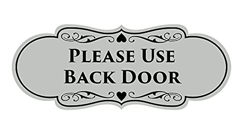 Please Use Back Door Solution Entrée de Service Signs ByLITA M
