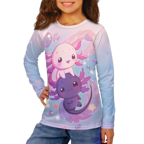 Image of WELLFLYHOM Long Sleeve T-Shirt for Boys Girls 3-16 Years Old Tee Tops Crewneck Pullover Shirts Fall Outfits