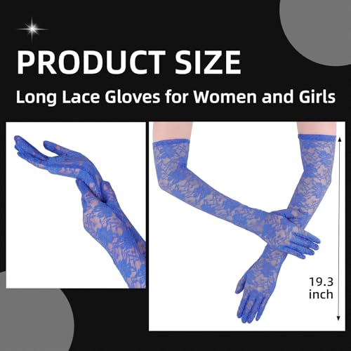 Lace Gloves Women Elbow Length Tea Party Opera Princess Lace Gloves for Women Girls2