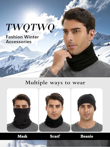 2 Pack Neck Warmer Gaiter for Men & Women Windproof Face Mask Scarf for Cold Weather Winter Accessories3