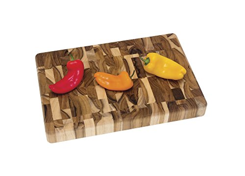Tabla de Cortar de Madera de Teca Lipper International, Granulación Final, Pequeña, 30,48 cm x 20,32 cm x 4,19 cm miniatura 2
