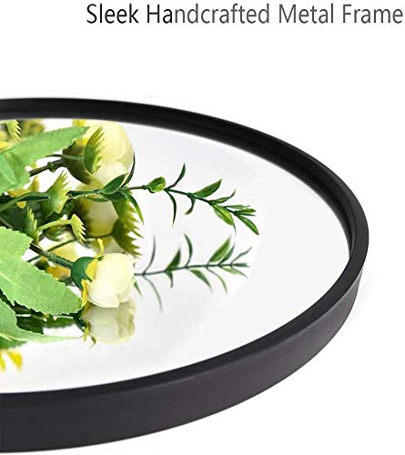 Ymond Round Wall Mirror-36 Inch Large Round Mirror, Rustic Accent Mirror For Bathroom, Entry, Dining Room & Living Room, Metal Black Round Mirror For Wall (36'', Black) #TOP6