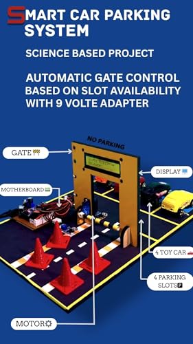 Image of Smart Car Parking System DIY Project Kit, Educational STEM Kit with LCD Display, Project Report, 8+ Years