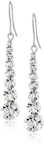 Neoglory Fashion Rhinestone Drop Earrings Ear Wear bridesmaid Jewelry White Color Women Gift