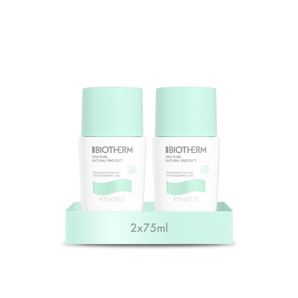 Biotherm Deo Pure Natural Protect, pflegendes Deodorant mit Aloe Vera und Orangenextrakt, aluminiumfreies Deo für Damen, gegen Schweiß und Achselnässe, für ein erfrischtes Hautgefühl, 75 ml