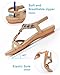 Imagen de ZOEREA Sandalias Mujer Verano Planas Estilo Bohemia Zapatos de Dedo Casuales Playa Moda Sandalia Chanclas Romanas de Damas Estilo E Beige