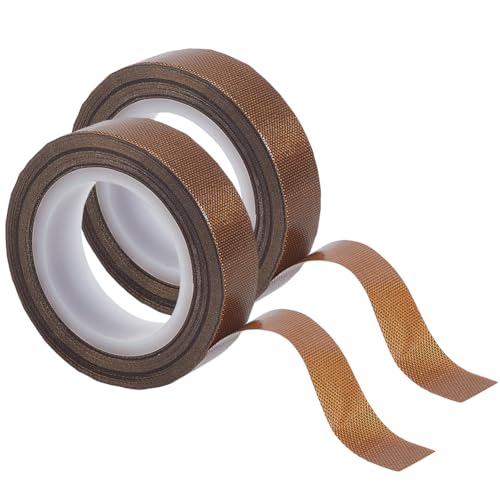 Image of CRASPIRE 2 Rolls Low Friction Tape Drawer Tape Brown 32.8ft x 0.4 inch Fibre High Temperature Waterproof Wearproof Adhesive Surface Protection Repair Duct Tapes for Seal Machine Wood Cabinet Furniture
